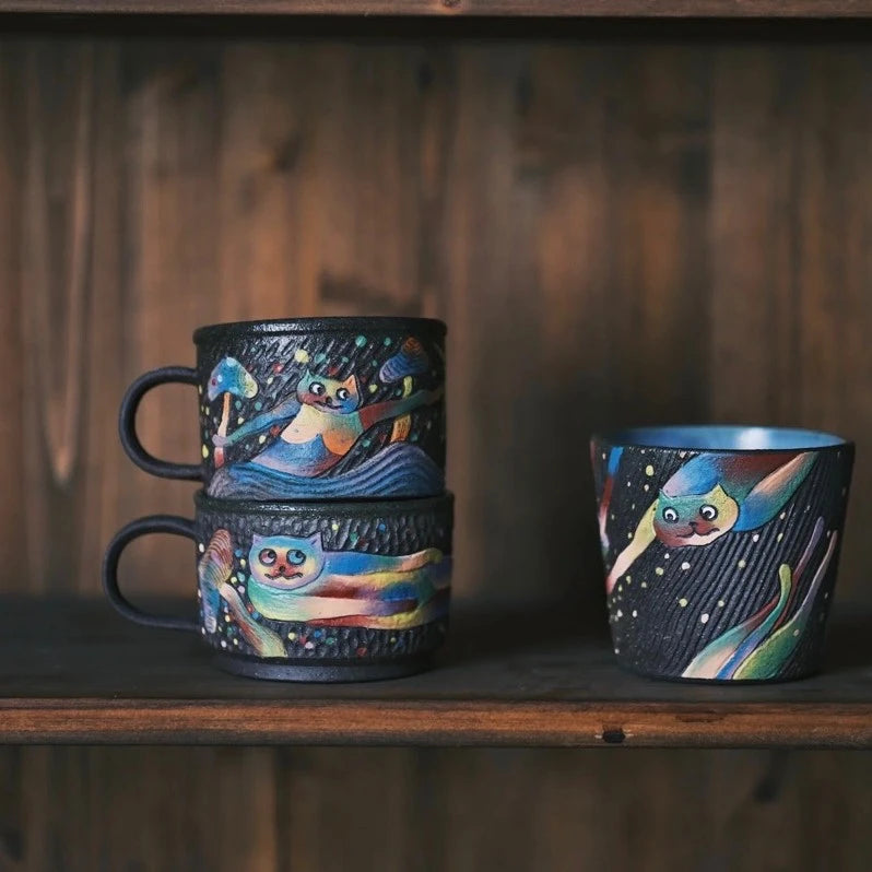 Handcrafted Ceramic Cat Coffee Mug